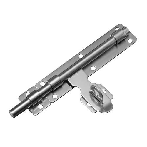 不锈钢左右翻边平板插销铁门插老式木门闩防盗加厚明装插销门锁扣