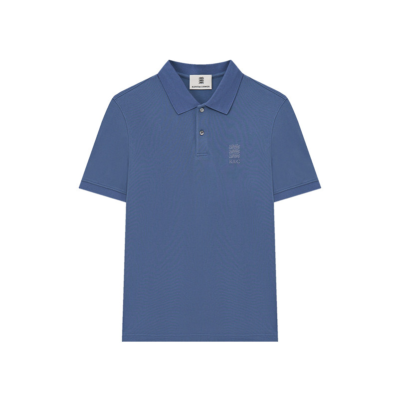 KENT&CURWEN/肯迪文春夏男士三狮刺绣纯棉贝壳扣POLO衫