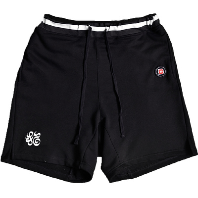 魔术贴绣标加大码纯棉休闲短裤