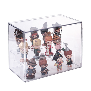 盲盒收纳展示架透明防尘亚克力手办展示盒大号挂件摆件娃娃陈列柜