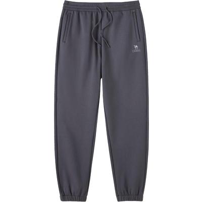 骆驼男装休闲裤男秋冬季2025奥粒绒保暖抓绒裤高弹运动束脚裤