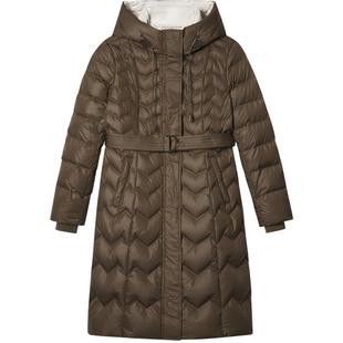 PSALTER诗篇学识感美拉德腰带连帽中长款鹅绒服羽绒服冬款