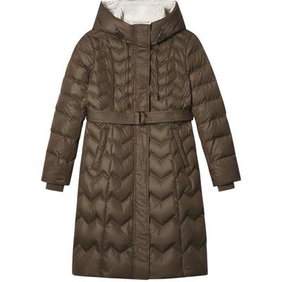 PSALTER诗篇学识感美拉德腰带连帽中长款鹅绒服羽绒服冬款