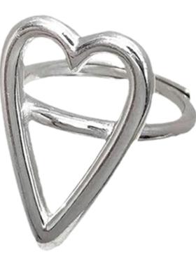 古罗珠宝女纯银戒指港风小众