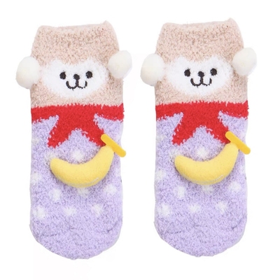 tutu家anna地板袜保暖加厚卡通