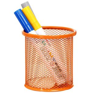 好友佳办公用品金属彩色铁网格圆形笔筒网状方形笔筒桌面创意文具