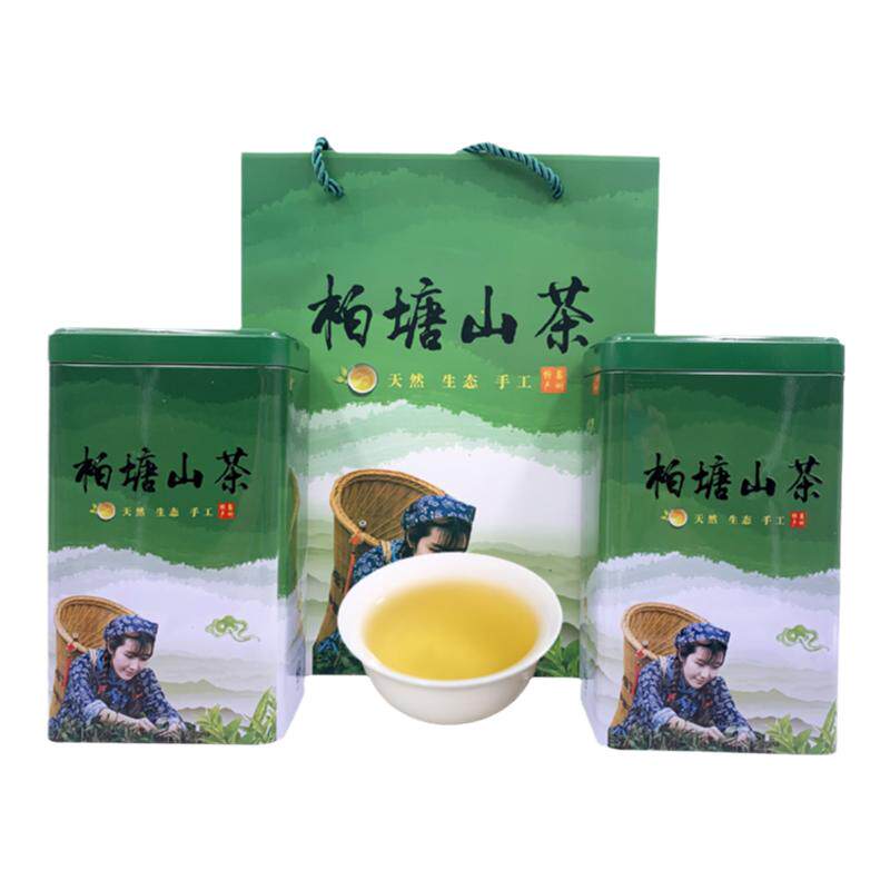 [随机送罐]柏塘山茶惠州特产手工山茶高山云雾绿茶浓香型散装茶叶