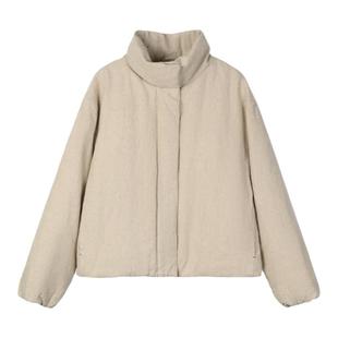 梭家｜书卷和茶｜匈牙利进口95白鹅绒羽绒服羊毛亚麻棉短款鹅绒服