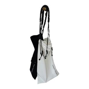 FSG Freedom Soluble 两色手工编织皮绳tote帆布袋