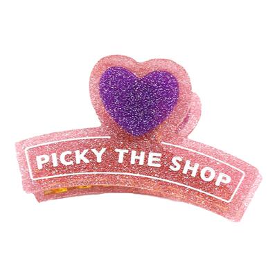 PICKY THE SHOP爱心发夹高级感小众抓夹精致后脑勺盘发鲨鱼夹头饰