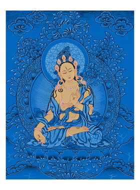 白度母佛像描金DIY手绘装饰画