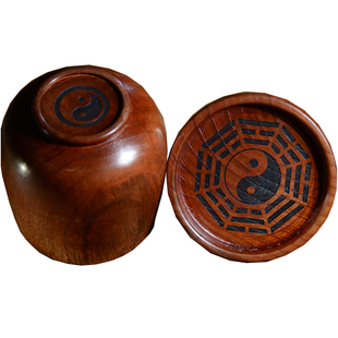 原木骰盅骰子易经六爻周易八卦八门宝石骰子色子星座宫位图案定制