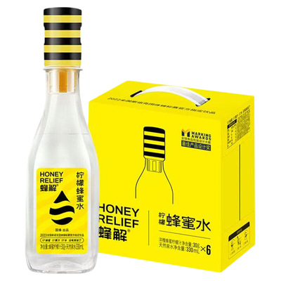 蜂解柠檬蜂蜜饮料360ml*15瓶/6瓶分离式瓶盖水分离式蜂蜜水柠檬汁