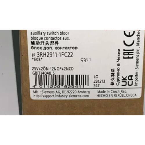 询价-3RH2911-1FC22 触点