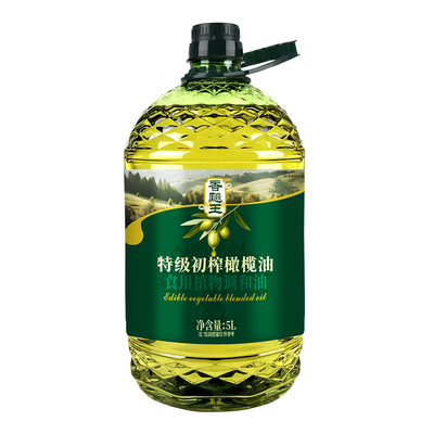 5L香飚王橄榄油食用油植物调和油橄榄粮油家用炒菜油大豆玉米初榨