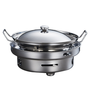 加厚干锅锅具酒精炉家用小火锅鼎专用炉子炉灶商用不锈钢锅仔底座