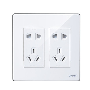 正泰开关插座 120型 NEW9E 120*120 二二三三插 十孔插座面板正品