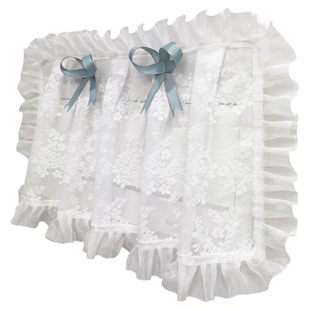 法式电表箱装饰帘创意遮挡门口可视门铃电话套布艺蝴蝶结蕾丝窗帘