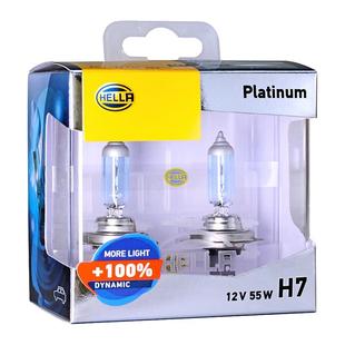 海拉进口H7卤素灯泡 HB3/H1超亮汽车大灯H11远近光9005改装H4黄光