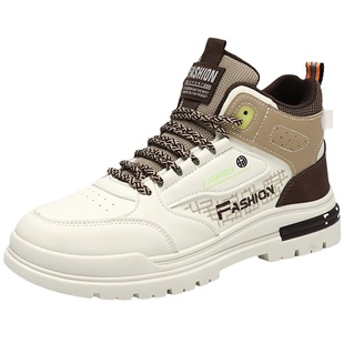 特大码男鞋冬季休闲板鞋46宽楦工装鞋47高帮马丁靴48加绒保暖棉鞋