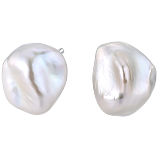 白岚淡水keshi珍珠耳钉女百搭耳饰小众设计耳环新款ED3986