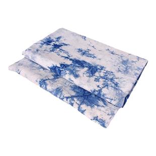 蓝言手工植物染无弹力灯芯绒面料草木染复古外套裤子秋冬服装布料