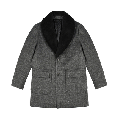Raidy Boer/雷迪波尔男装秋冬可脱卸领绵羊毛混纺毛呢大衣7008-90