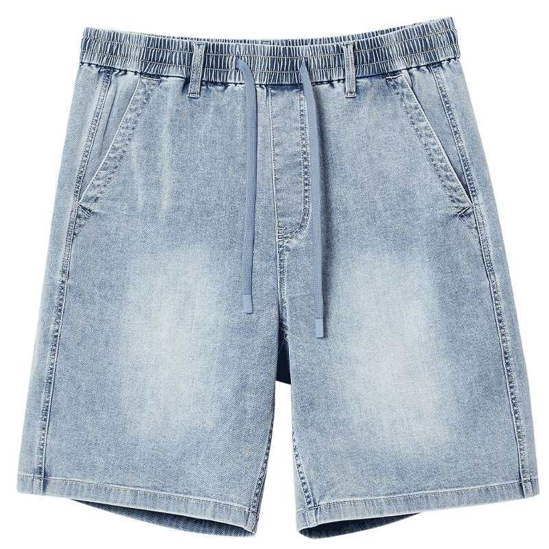 杰克琼斯男装春夏季牛仔短裤潮弹力日常通勤宽松直筒226243003