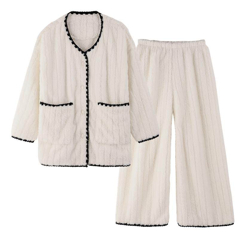 睡衣冬季珊瑚绒加厚家居服