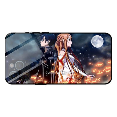 刀剑神域手机壳玻璃液态软壳