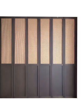 中古风实木藤编柜门家用可定制