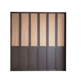 藤编门定制折叠门新中式衣橱门中古风藤编隔断门室内移门藤编柜门