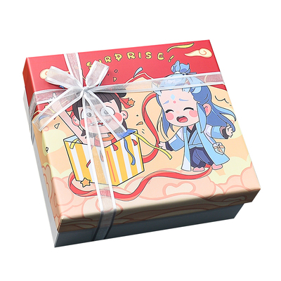 哪吒敖丙礼物盒加油励志生日礼品包装盒送男生儿童超大号礼盒空盒