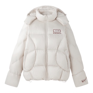 BJHG不计后果90白鹅绒连帽泡芙羽绒服男款冬季新款美式潮羽绒服女