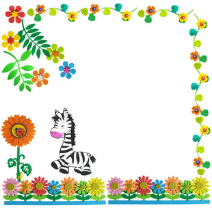 幼儿园小学教室黑板报树叶边框布置装饰班级文化区域创意墙贴画