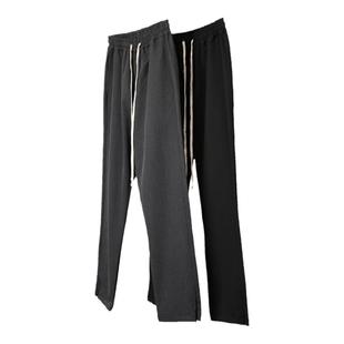【STS】Loose Pants高级感廓形混纺宽松百搭锥形拉链休闲西裤男
