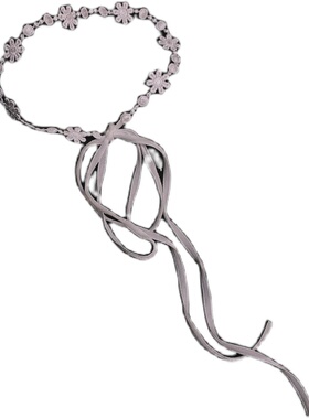 CHOKER防金属过敏黑白绑绳项链