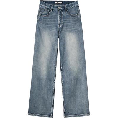 亲肤舒适宽松直筒牛仔裤