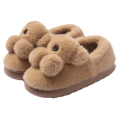 小熊包跟棉拖鞋女款冬季2024新款