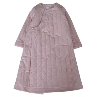 云间月 秋冬原创东方美学纸感斜襟加厚旗袍中式清冷绗棉夹棉棉服