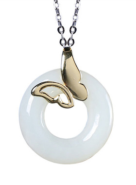 平安扣项链玉坠送女友礼物