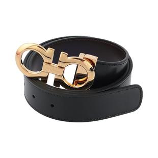 【自营】FERRAGAMO/菲拉格慕男士金扣皮带男款商务气质百搭腰带