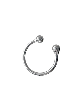 双球关节开口戒指纯银