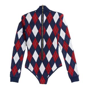 BALMAIN 日常通勤女士格纹英伦风针织毛衣 银泰百货精品301596