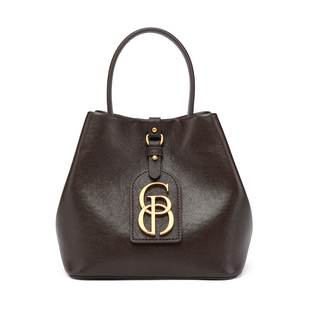 【礼物】皮尔卡丹官方植鞣牛皮水桶包通勤高级感菜篮子包包女送礼