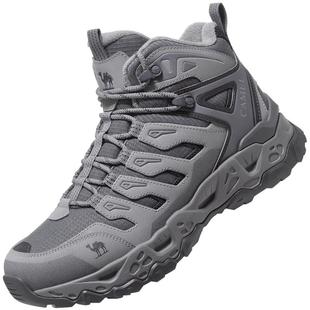 骆驼男鞋户外高帮登山鞋2025冬季新款加绒保暖徒步鞋厚底运动鞋女