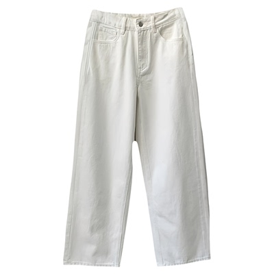 现货！经典百搭款纯色牛仔裤女26春季新品韩国复古通勤直筒长裤子