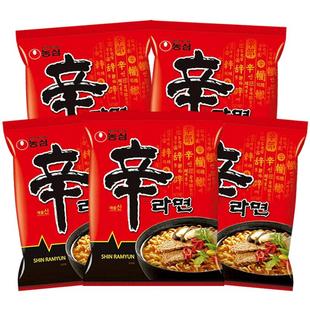 农心辛拉面韩国进口方便面辣白菜泡面韩式拉面炸酱面速食食品袋装