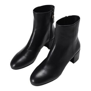 Stuart Weitzman 女士皮革粗跟短筒短靴时装靴跟高5cm QUARTZ 50