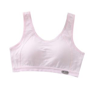 发育期少女内衣纯棉运动防震文胸学生薄款初中生高中固定杯小背心